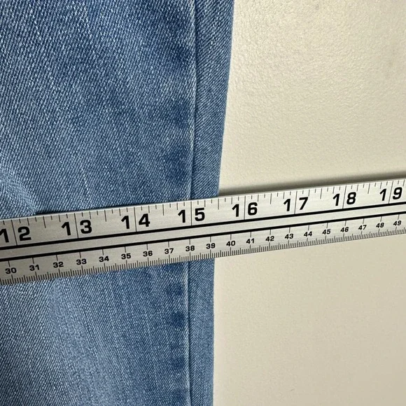 Mother Huffy Flood Jeans Blue Womens Size 27 Crop Flare Stretch Denim USA Made - Picture 11 of 14